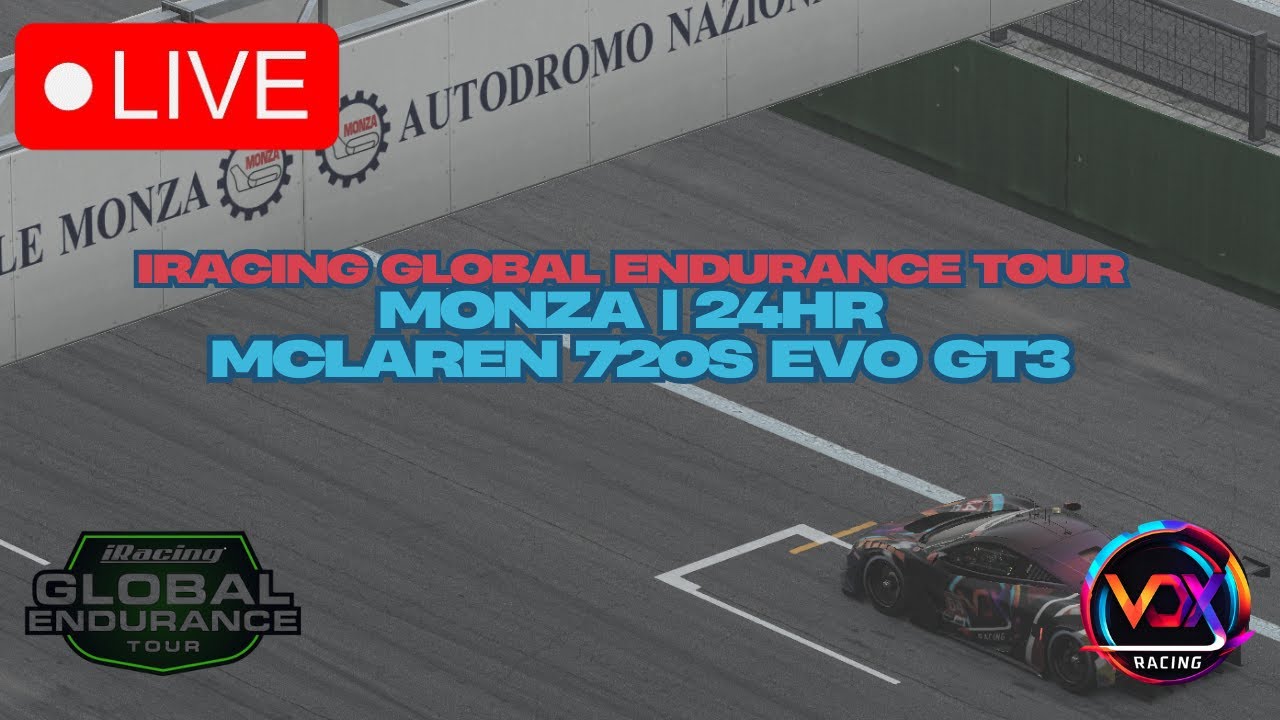 iRacing 24H Monza | Part 1 | Global Endurance Tour | McLaren GT3 Multiclass Madness!