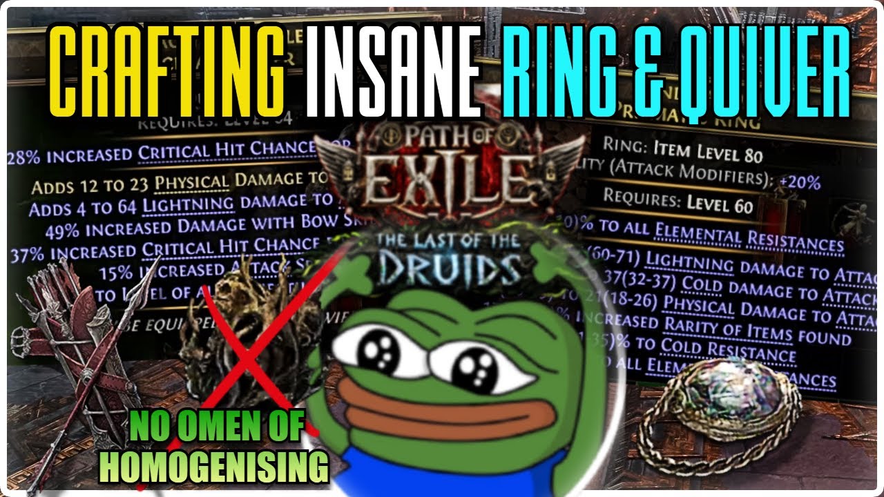 Crafting GIGA JUICY Ring & Quiver for Poisonburst Arrow Pathfinder - Path of Exile 2