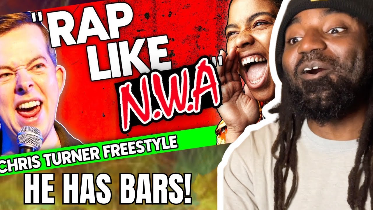 White Comedian CHALLENGED to rap like NWA! Chris Turner's Freestyle Raps (REACTION)