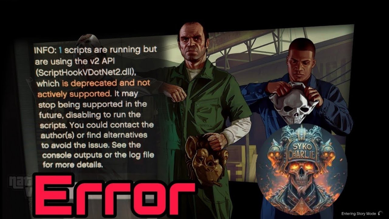 1 Scripts are using the v2 API Error Solution How to Install Scripthook V dot net Nightly in GTA V