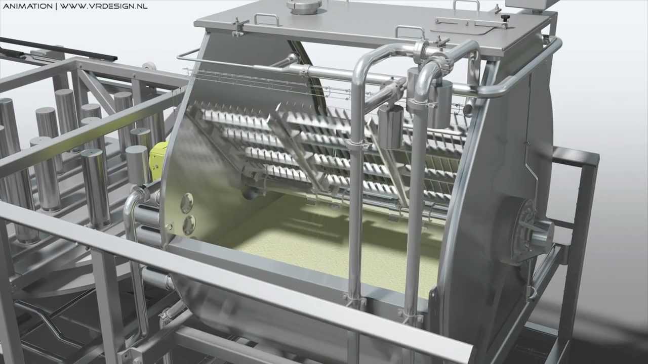 Industrial 3D Animation Food Industry Machine (Filling Process Automation) Technical 3D CAD
