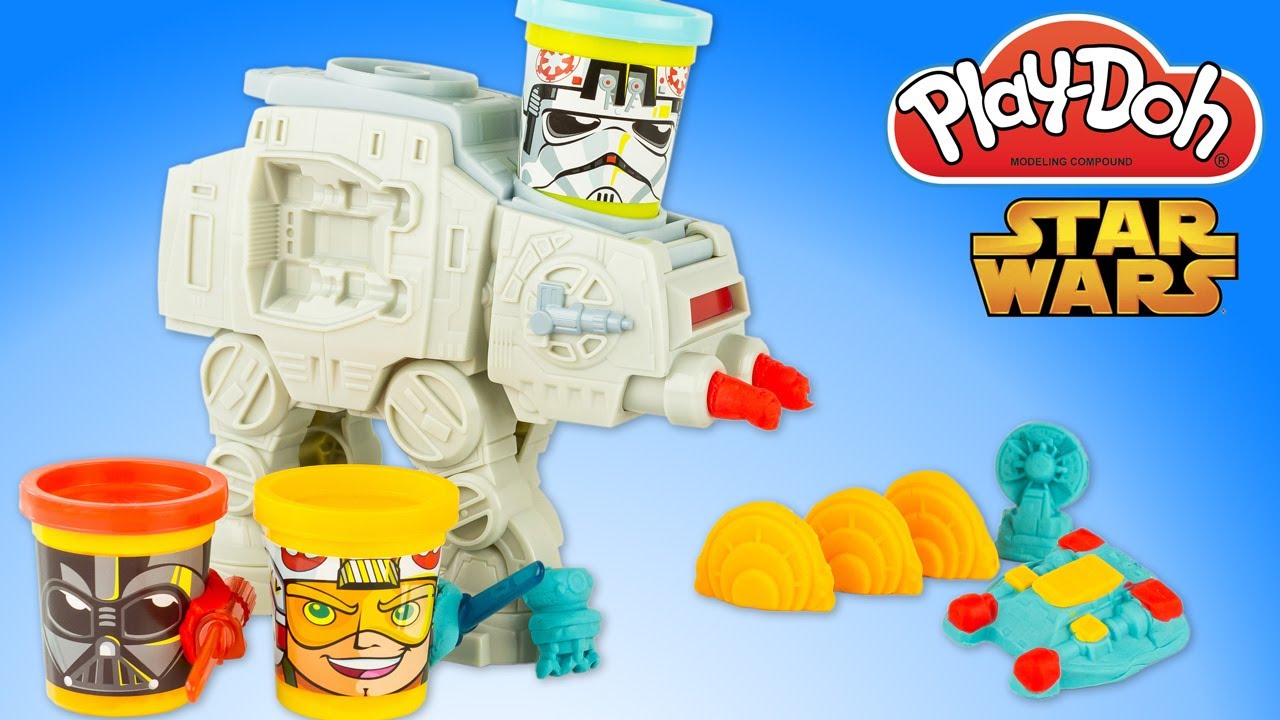 Pâte à Modeler Play Doh Star Wars Attaque de AT-AT Can Heads Jouet Toy Review Français Hasbro