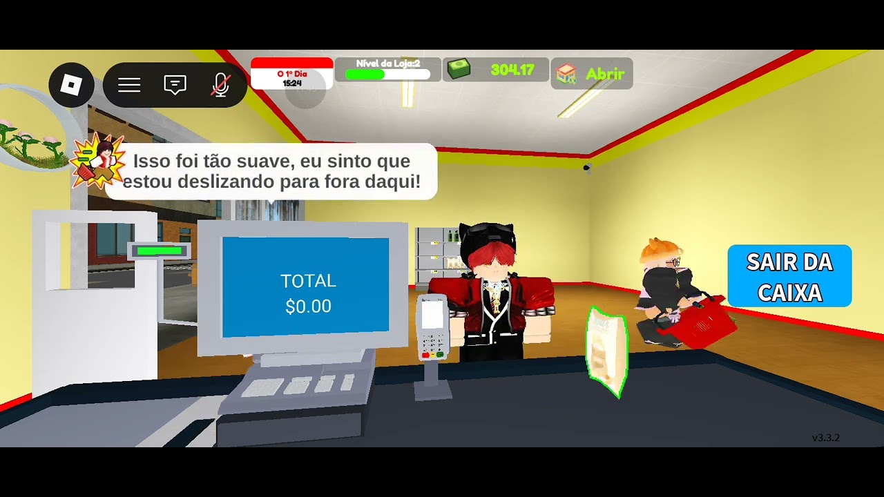 Jogando supermercado juntos no roblox! Primeira vez gravação em audio. Espero que gostem curte ai 👍