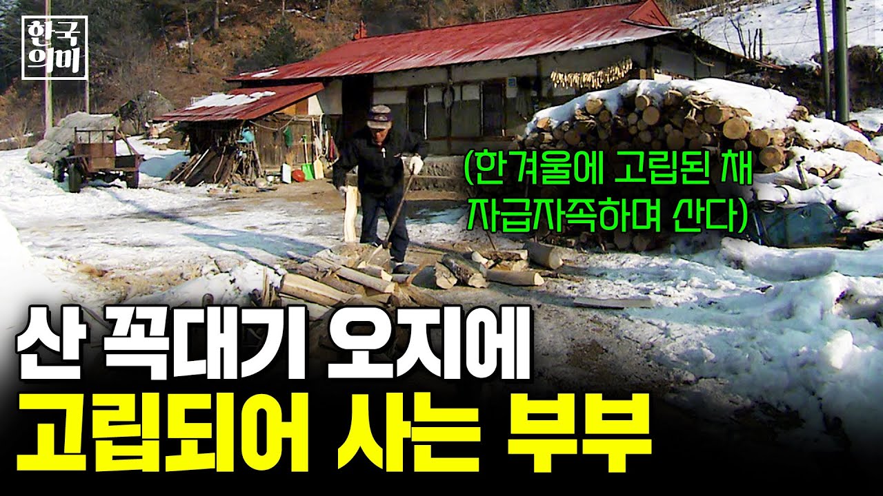 폭설로 길이 끊겨 고립된 부부. 아무것도 없어도 산 꼭대기에서 자급자족하며 사는 사람들 [한국의미] KBS 2003.01.20