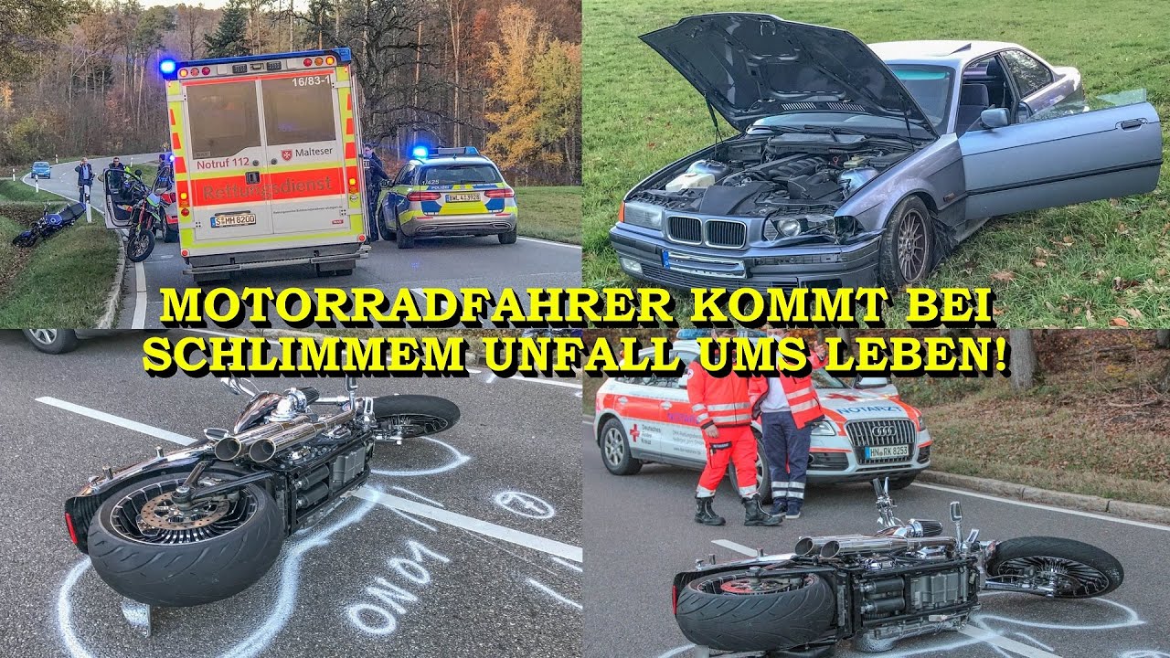 ++ TÖDLICHER UNFALL: BIKER STÜRZT & WIRD VON BMW ERFASST ++ NOTARZT & POLIZEI IM EINSATZ | BLAULICHT