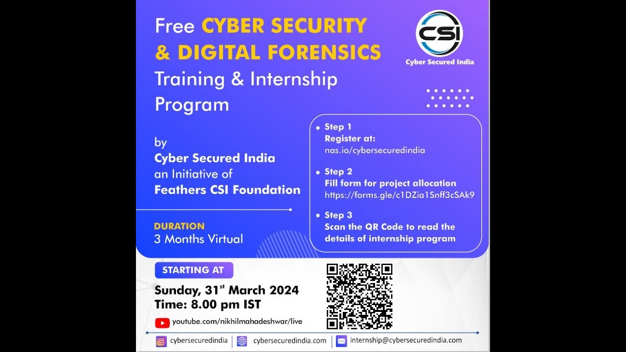 Cyber Secured India Training & Internship Program Launch