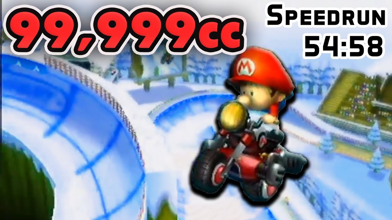 99,999 куб. см Mario Kart Wii Speedrun Все 32 трассы SUB 55!