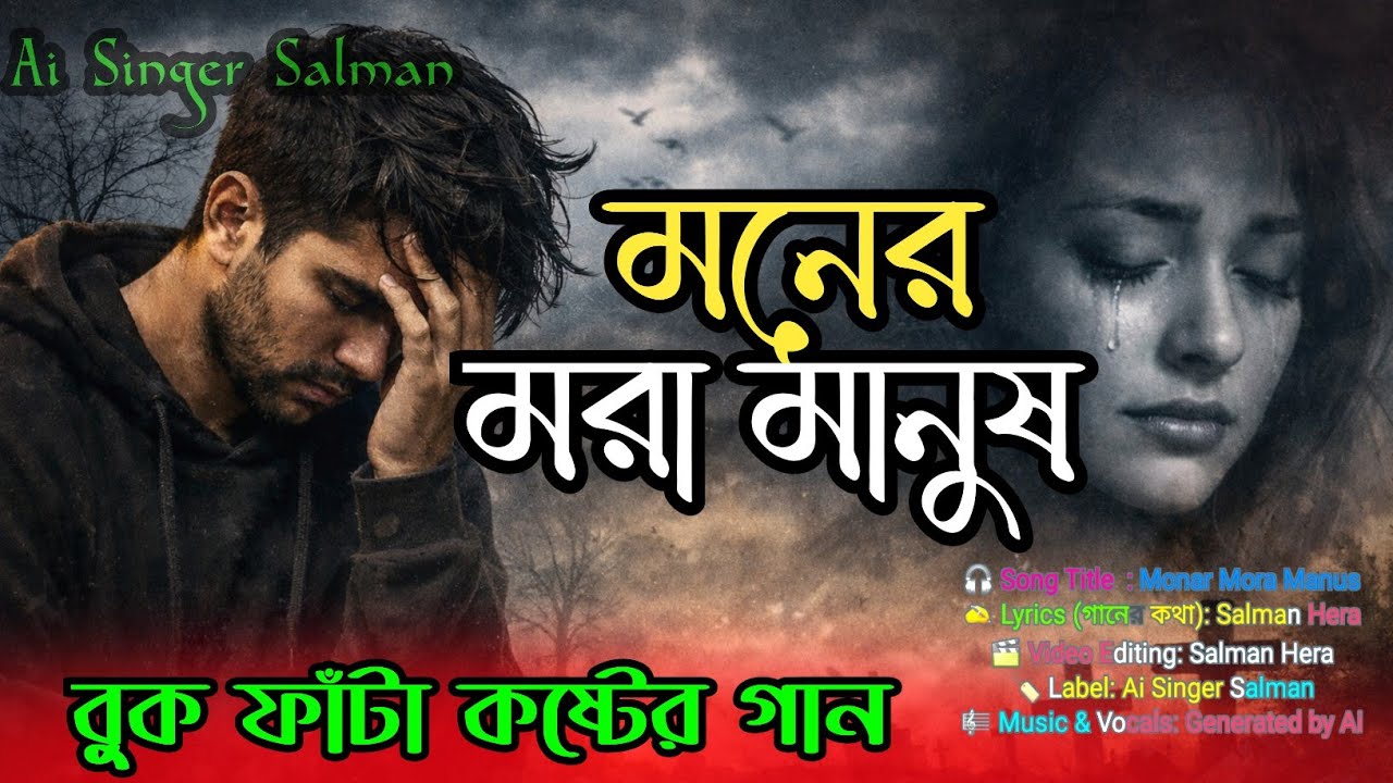 মনের মরা মানুষ-রে তুই | মারবি আর কত?  Ai Singer Salman |  বুক ফাঁটা কষ্টের গান 🥲