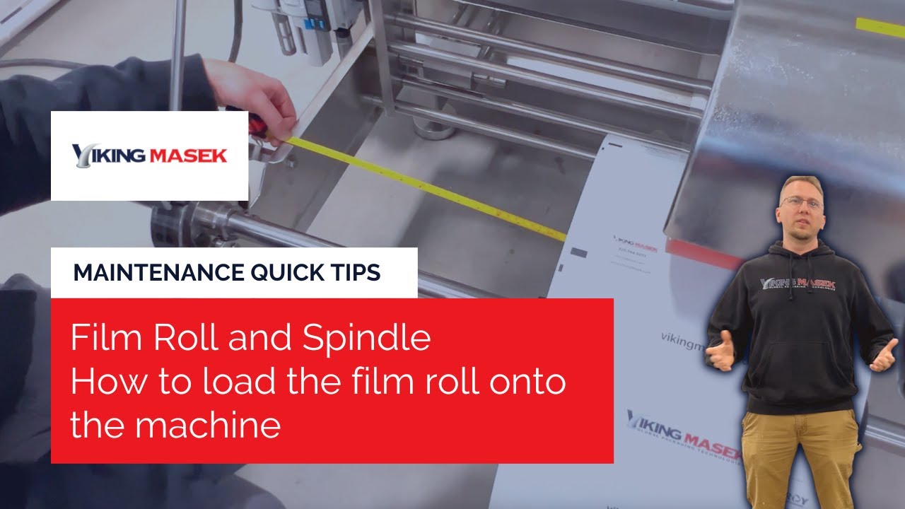 How to load the film roll onto the machine
