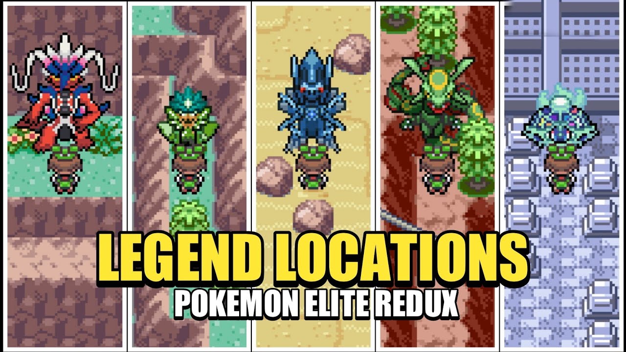 POKEMON ELITE REDUX 2.5 - ALL LEGENDARY & MYTHICAL LOCATIONS