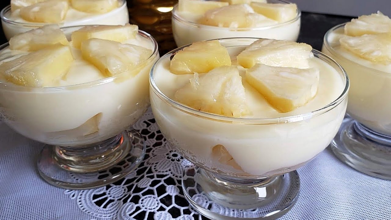 GELADO DE ABACAXI, SEM GELATINA, SOBREMESA FÁCIL E DELICIOSA!