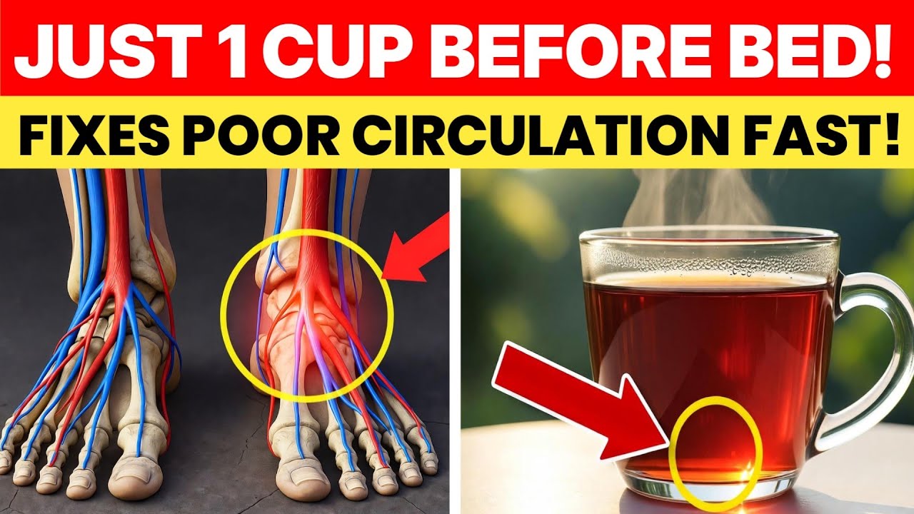 Seniors Doctors never tell you this just 1 Cup before bed fixed your circulation in 10 minutes 😲