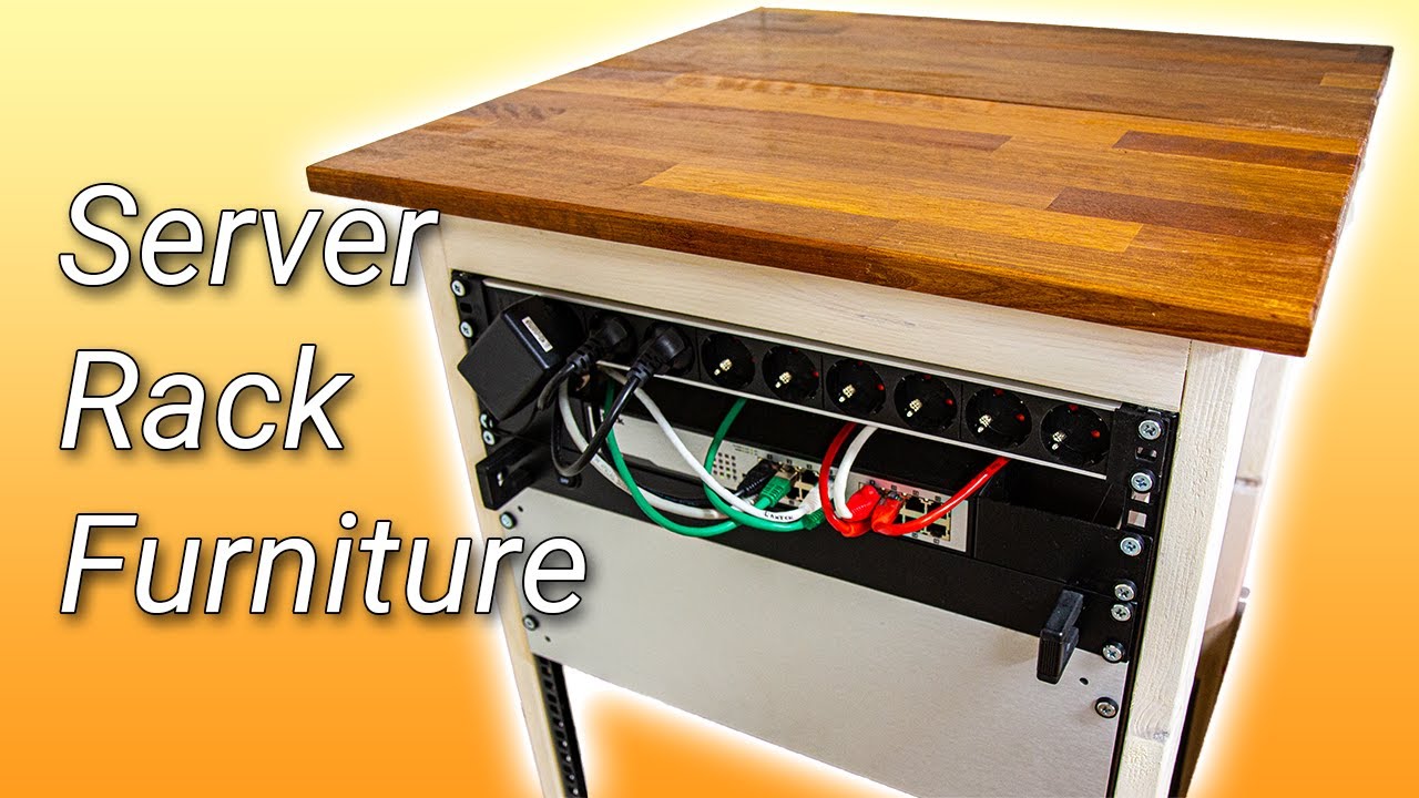 Building a 19-inch server rack and bench combo