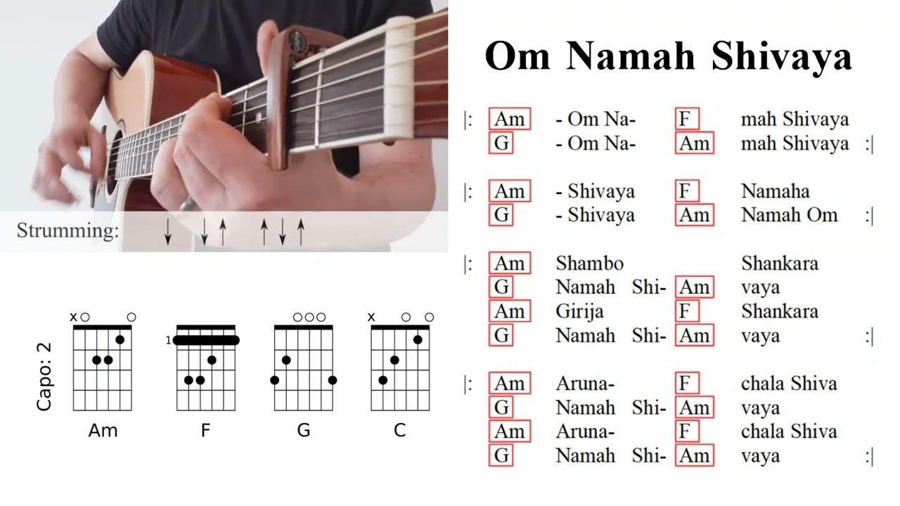 Om Namah Shivaya (Krishna Das Cover) (Guitar Chords, Tutorial, Cover)