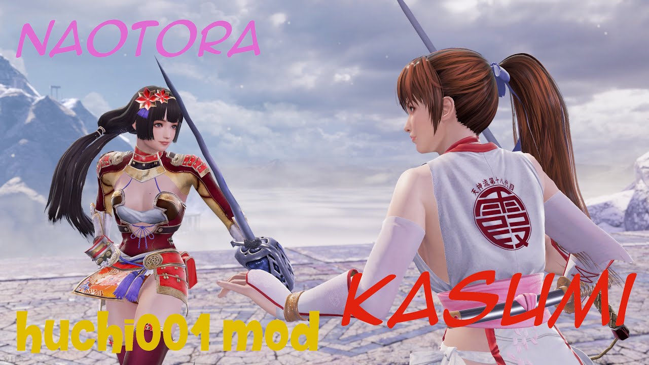 SC6, Kasumi, Xianghua and Naotora, Ami,  huchi001 mod, Soulcalibur 6, 4k