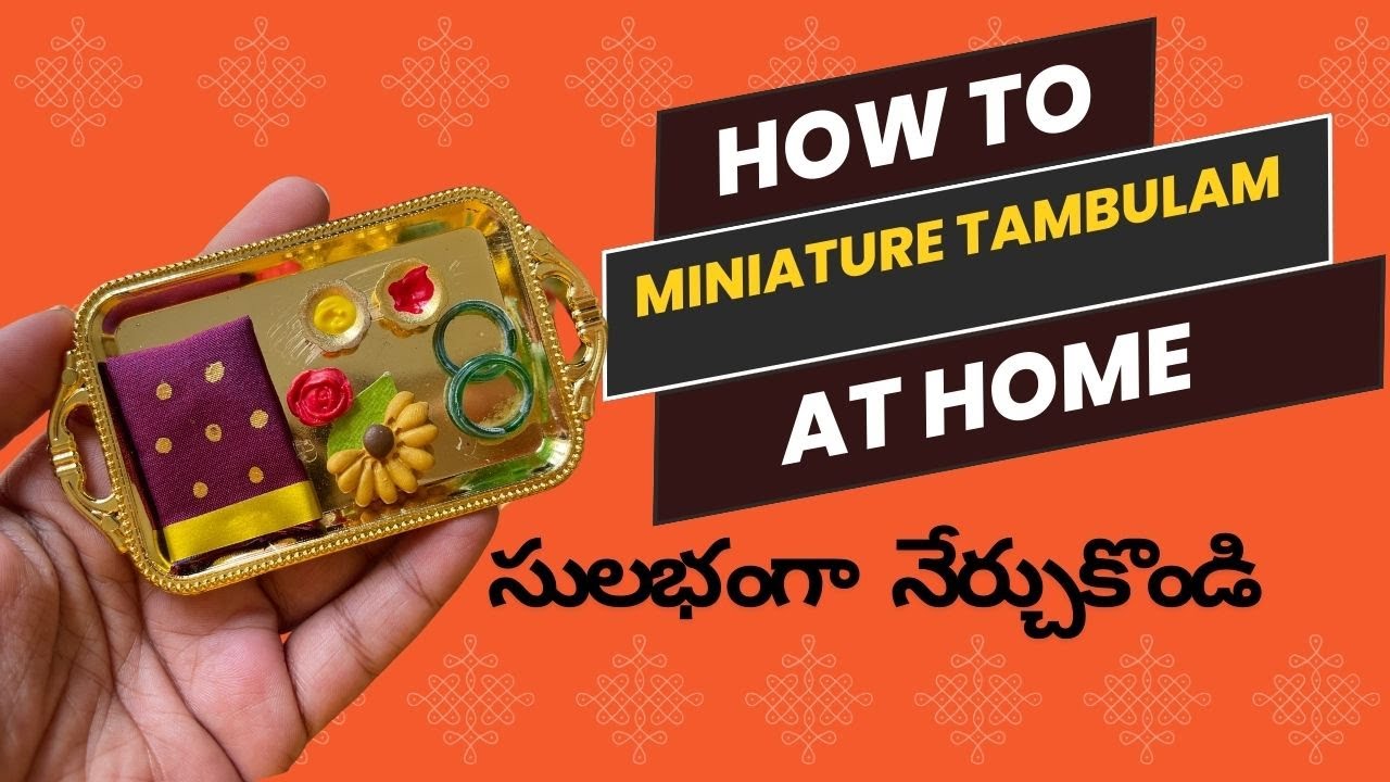 How to Make Miniature Tambulam Fridge Magnets | Step-by-Step Tutorial in Telugu