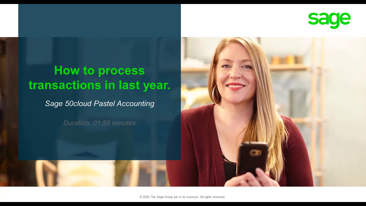 Sage 50cloud Pastel (ZA) - How do I process transactions in last year?