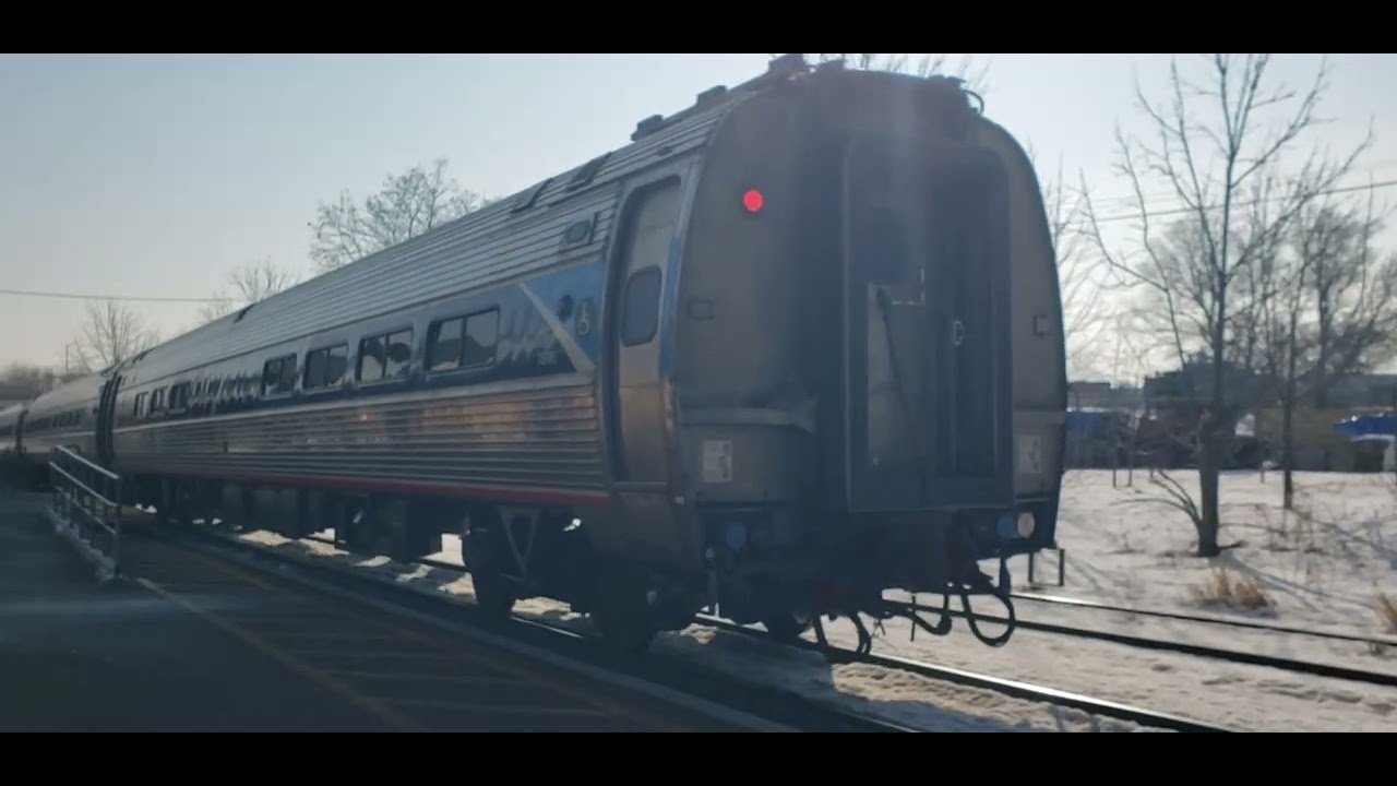 February 15 2026 Amtrak 106 arriving and leaving  St. Catharines train station