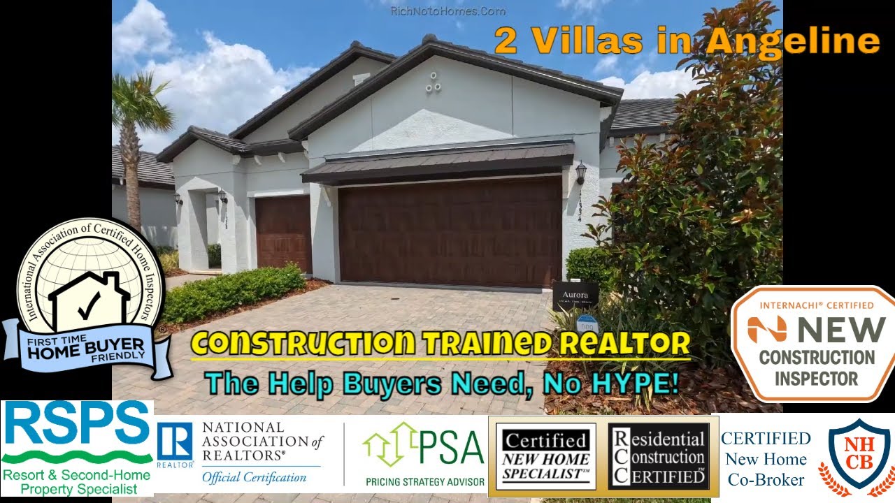 Angeline Lennar Villas Sunrise and Dayspring Models Land O Lakes Florida