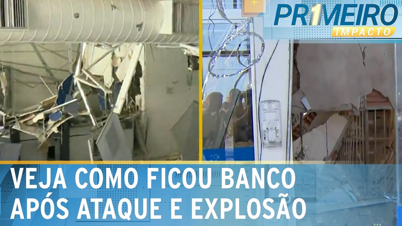 Veja como ficou interior de agência bancária após ataque de quadrilha | Primeiro Impacto (30/11/23)