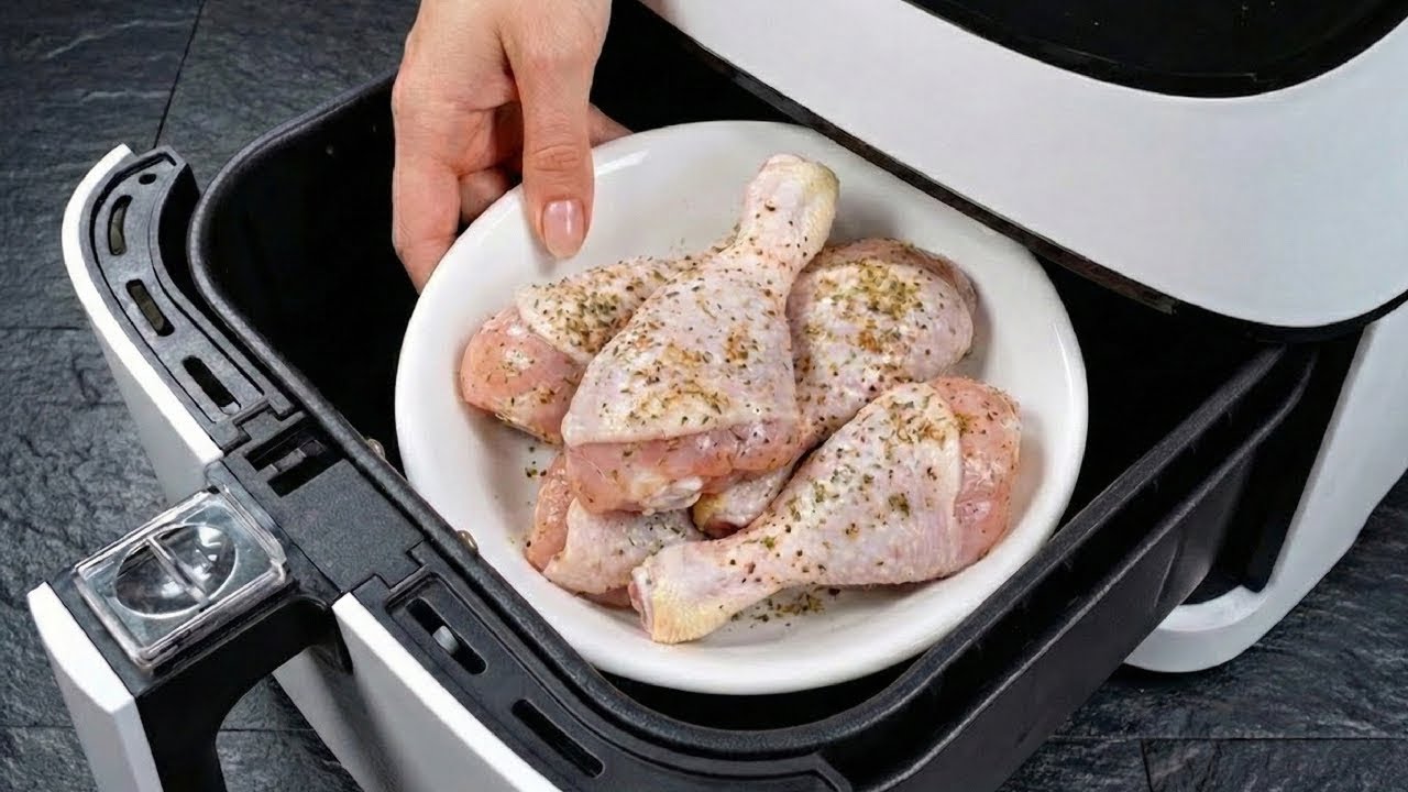 Минутный трюк с аэрогрилем для самой сочной курицы на свете! 🤯 (Так просто!)