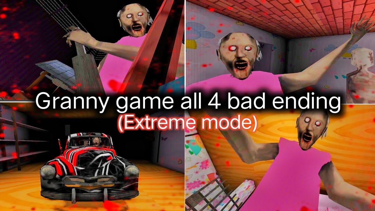 Granny all Deadly ending 😱 Extreme gaming mode#granny#horror 