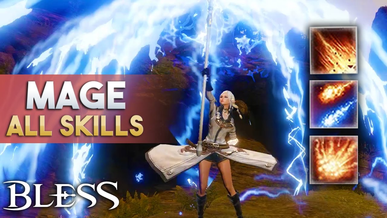 Bless Online | Mage Skills | All Active Skills (Fire Core) RU 2017 Gameplay