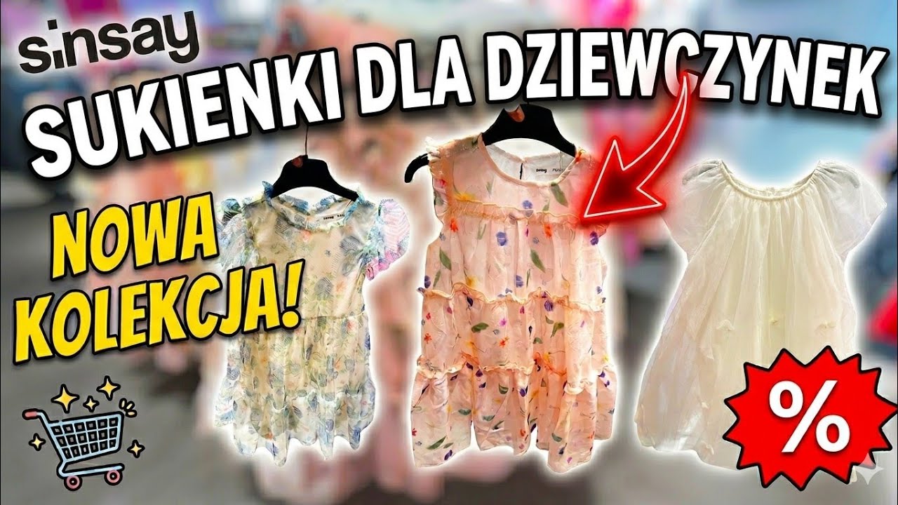 SINSAY 🛍 Cudowne sukienki dla dziewczynek do rozmiaru 140❗️