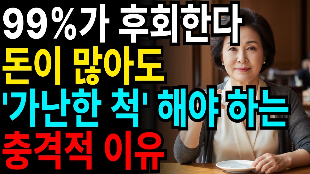 재산 드러내는 순간 시작되는 불행 I 노후지혜 I 노후준비 I 시니어라이프 I 인생지혜 I 인생조언 I 철학 I 명언 I 오디오북