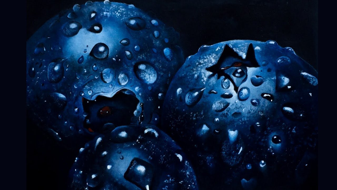 PERFECT Acrylic Painting Results with Blueberries