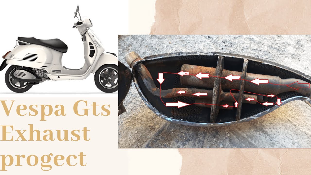 Vespa gts 300 exhaust progect-1