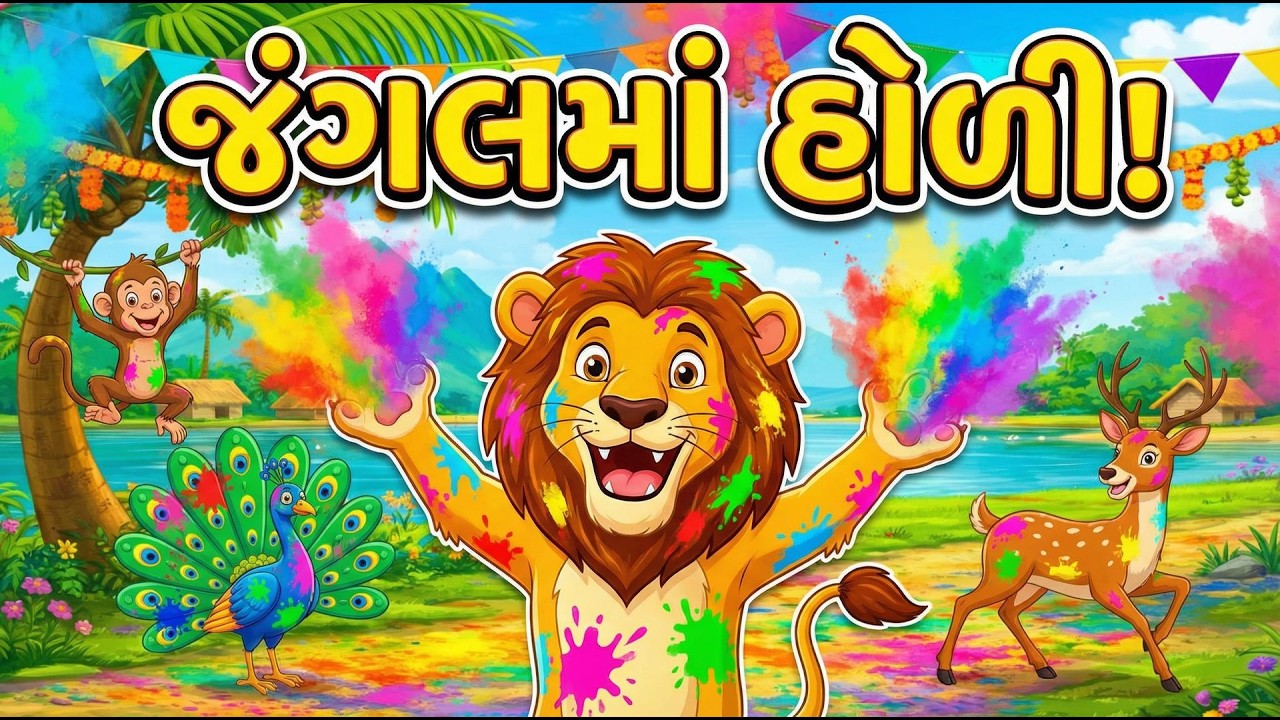 જંગલ માં રમાઈ હોળી અને ધુળેટી 🎨🔥 | રસપ્રદ વાર્તા | #gujaratimoralstory  Moral Story #gujarativarta