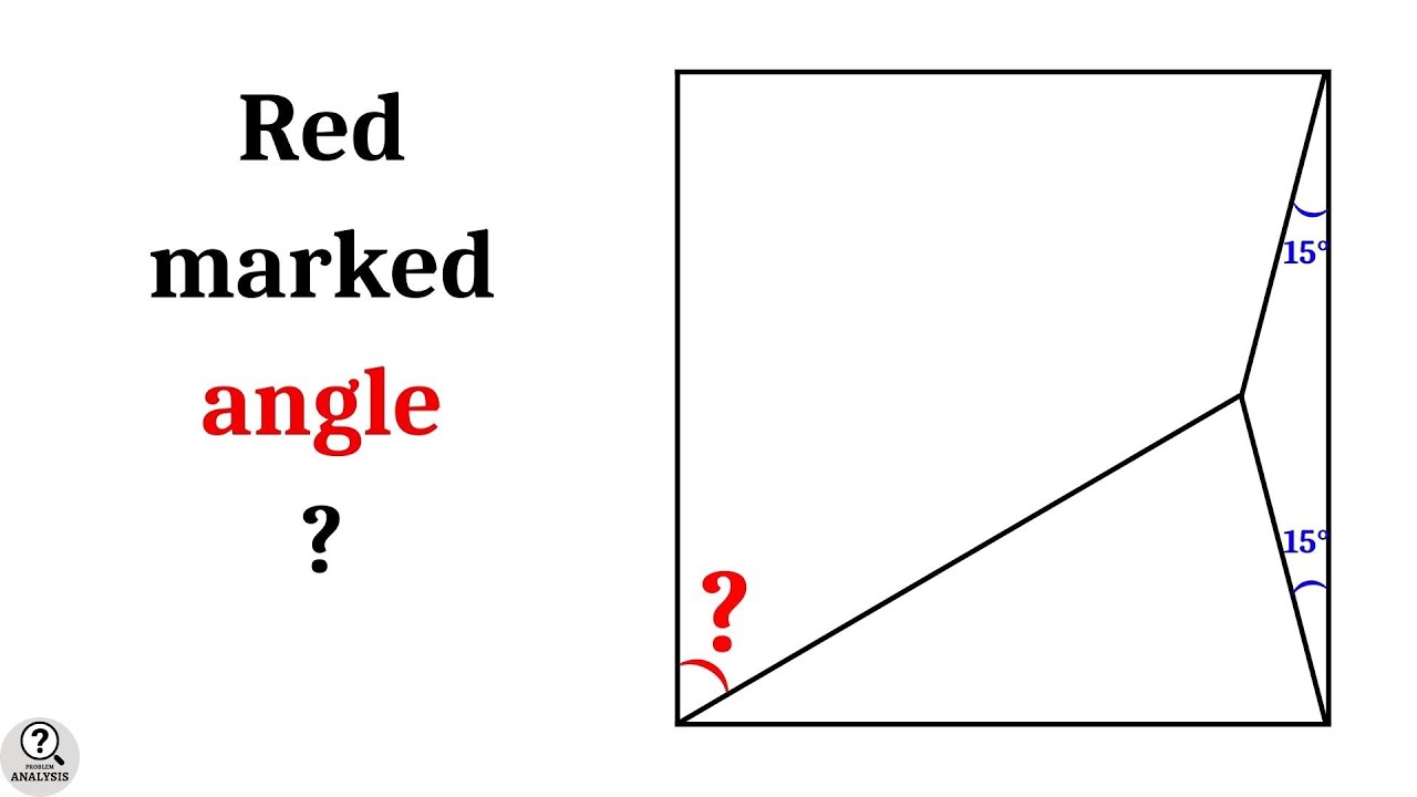 Isosceles triangle inside square | Find the angle | Advanced math problems | Mathematics