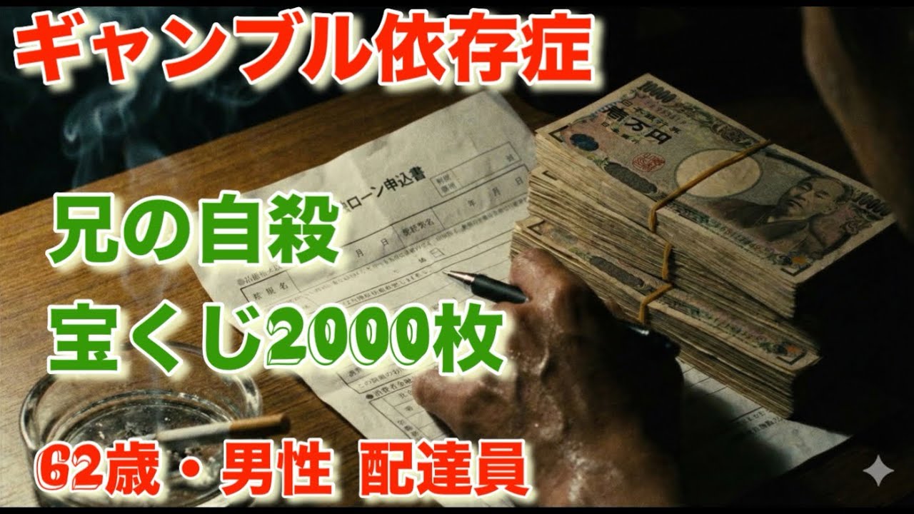【ギャンブル依存症体験談】「宝くじ2000枚、兄の自殺」62歳男性 配達員