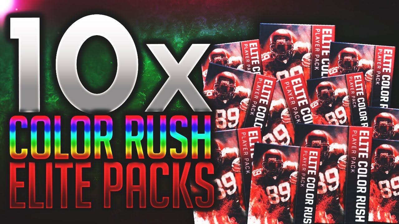 OPENING 10 ELITE COLOR RUSH PLAYER PACKS! MOST EXPENSIVE MADDEN MOBILE 18 PACK OPENING ON YT!