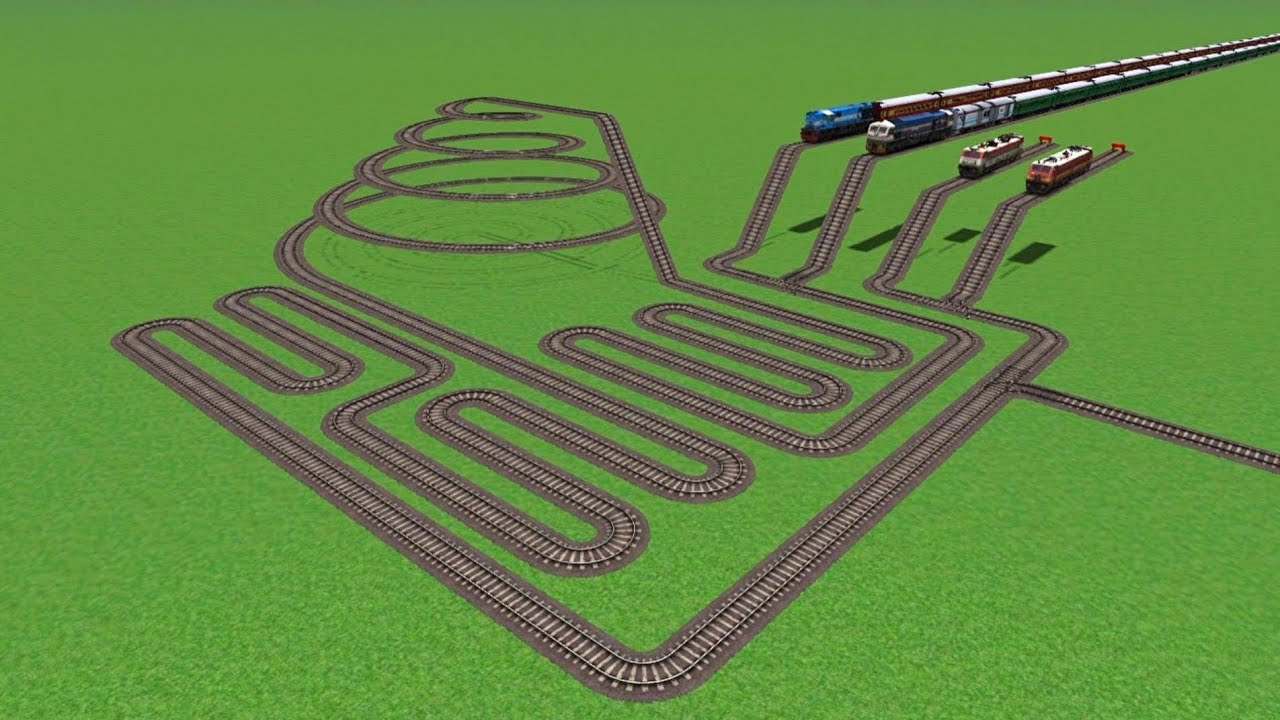 Real Trains Railroad Crossings Locomotive Works//At Bumpy Railgadi Express Passenger Trainz