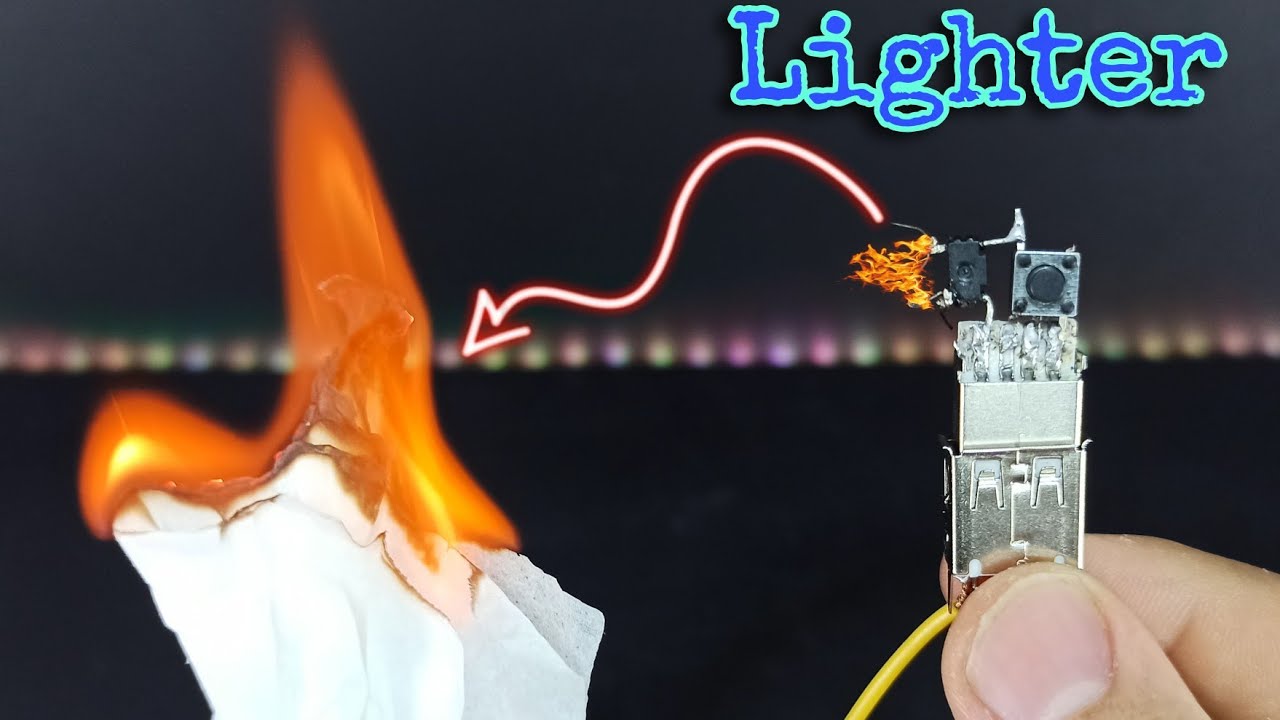 ساخت فندک برقی با ۲ت | how to make a Electric lighter