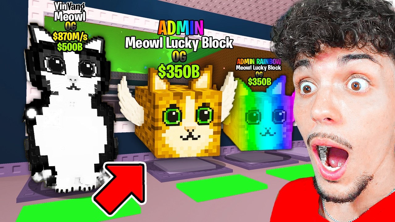 HO APERTO 99 NUOVI MEOWL LUCKY BLOCK ESCLUSIVI su ROBLOX STEAL A BRAINROT!