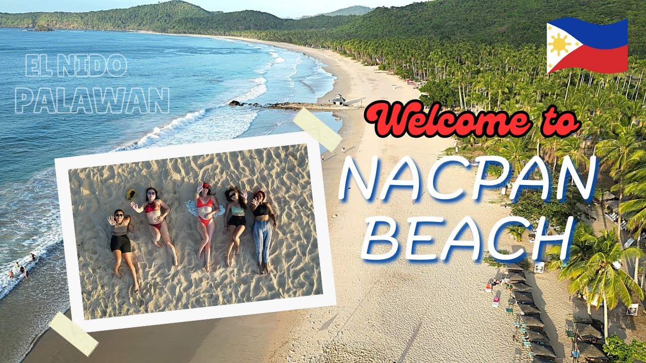Nacpan Beach in El Nido Palawan Philippines | Drone Video 4k