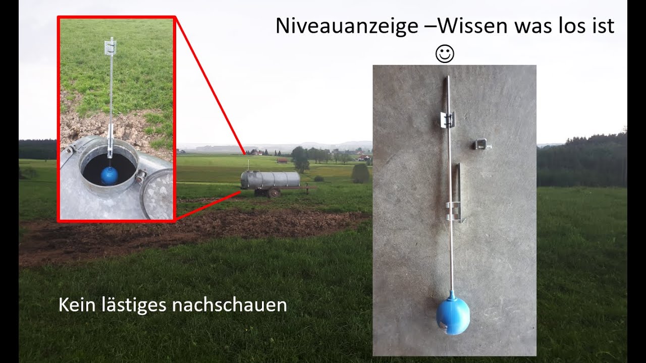 Niveauanzeige / Wasserstandsanzeige / Tränkefass / Weidefass
