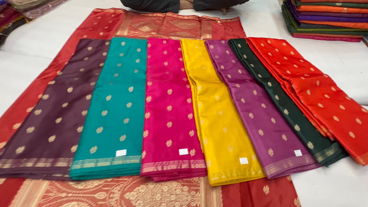 Latest wholesale Fancy Designer sarees in chickpet Bangalore‼️single set sarees courier available