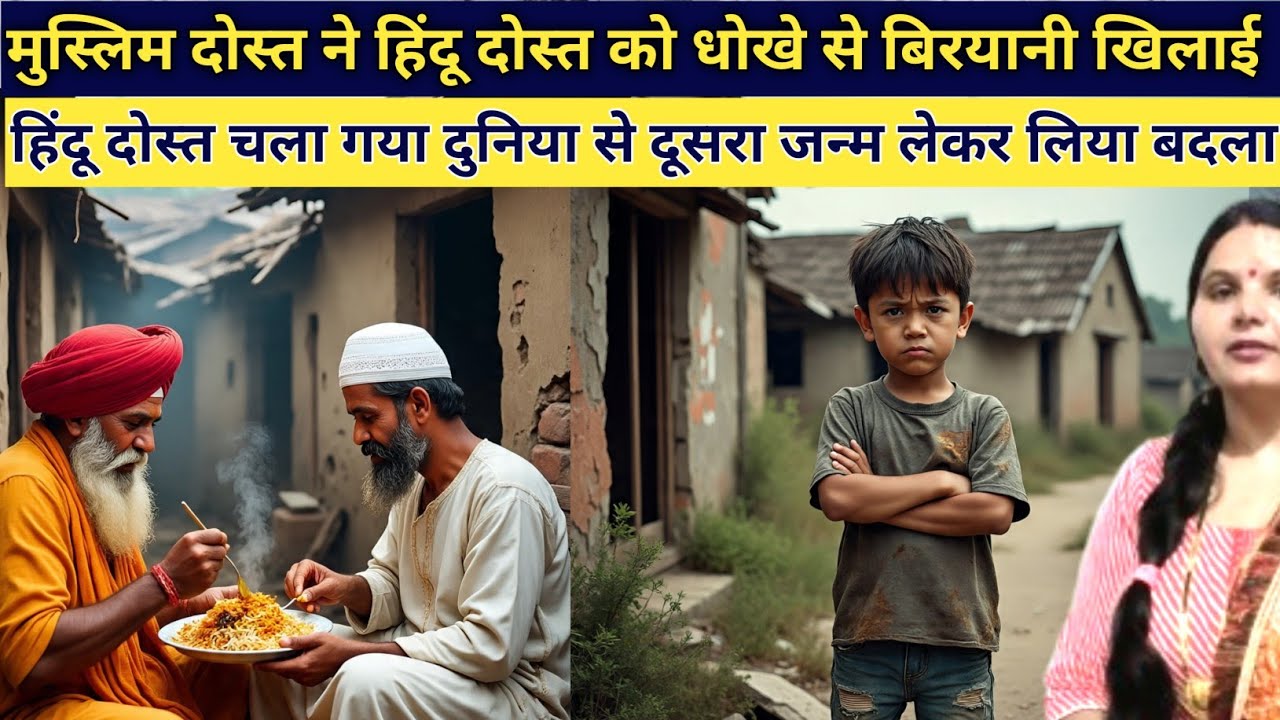 मुस्लिम दोस्त ने हिंदू दोस्त को धोखे से खिलाई बिरयानी हिंदू दोस्त ने दूसरा जन्म लेकर लिया बदला emot