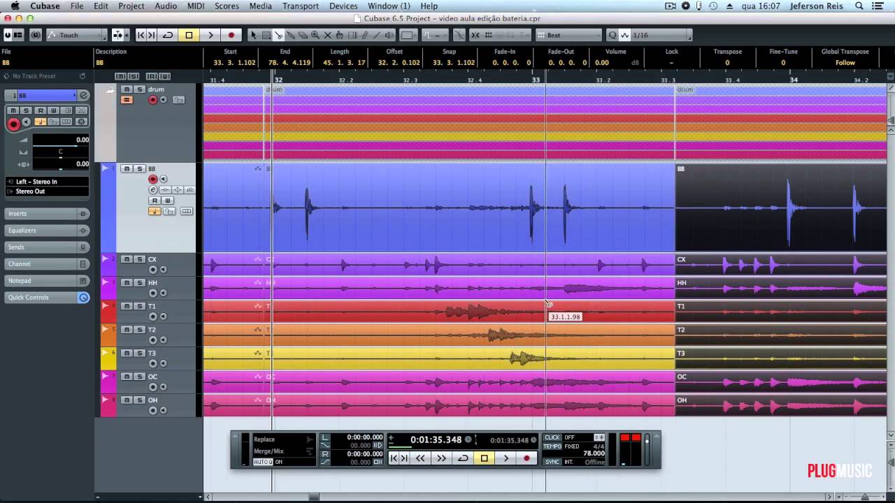 Dicas Cubase - Quantizando Bateria Cubase