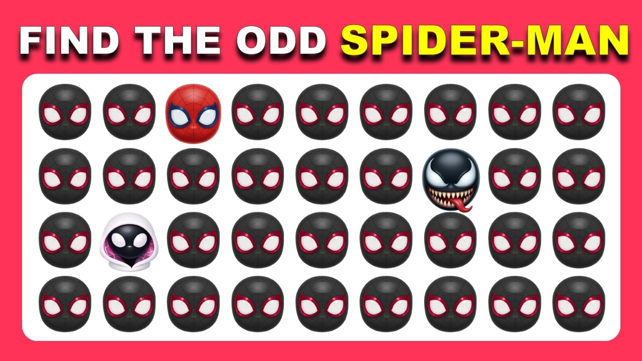 Find the ODD Emoji - Spider-Man: Across the Spider-Verse Edition! 30 Superhero Levels 🕷️🦸&zwj;♂️🕸️