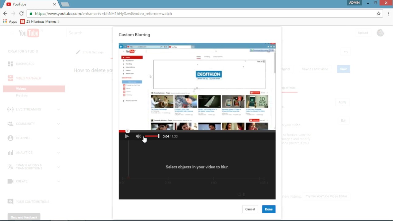 How to Blur Faces and Objects Right Within YouTube
