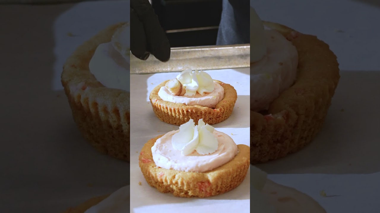 Strawberry Milk ft. Pirouline&reg; is back! 🍓❤️ Tag someone who you think is berry excited. 👀👇#Crumbl