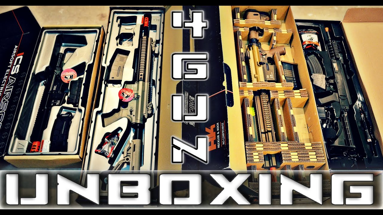 4 GUN UNBOXING PART 1 | FOX AIRSOFT | 2016