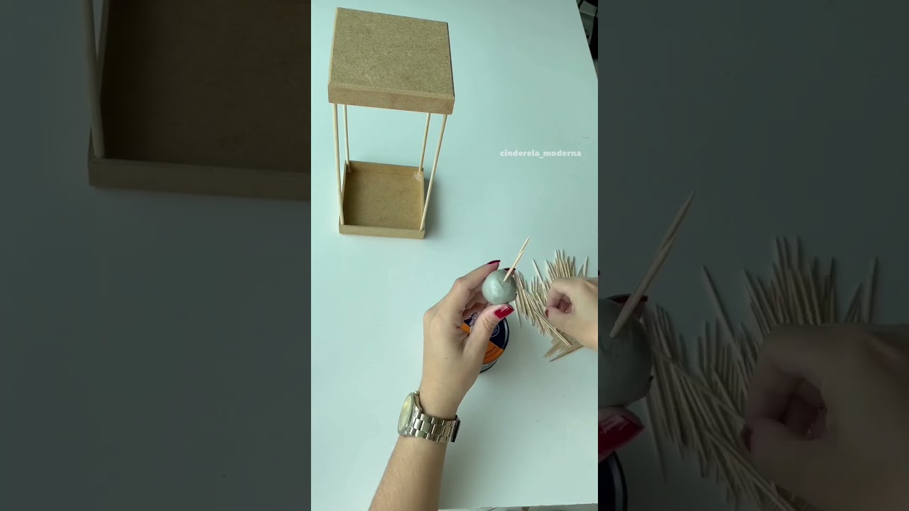 Como decorar com lata de atum e palito de dente! #diydecora&ccedil;&atilde;o #decora&ccedil;&atilde;ofacil #reciclagemcriativa