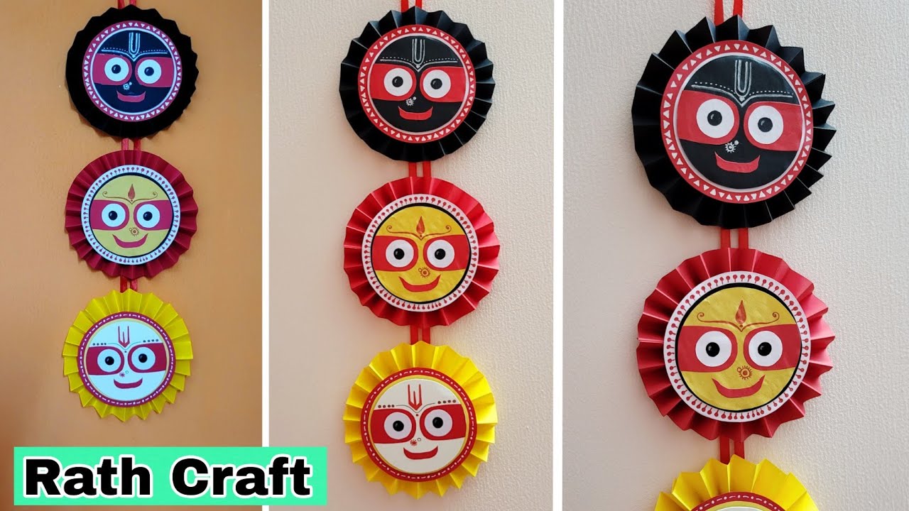 Rath Yatra Special Craft ideas || Jagannath Balaram Subhadra making with Paper || Rath Craft