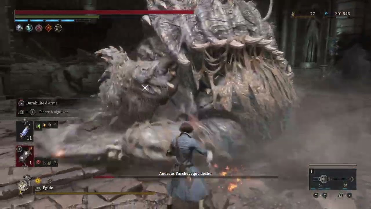 Fallen Archbishop Andreus Boss Fight No Hit (NG+7 run / Difficulty 5) Lies of P.